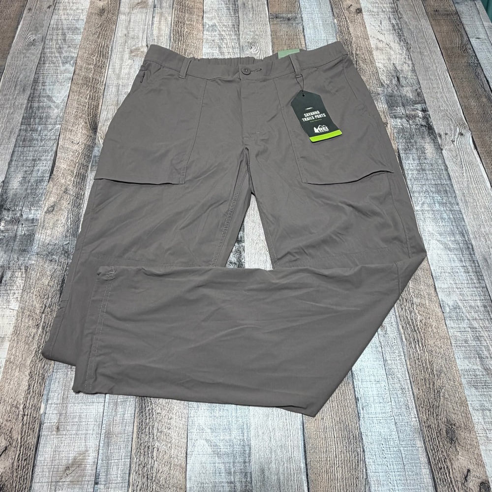 REI Savanna Trails Pants Womens 12 Gray Relaxed Fit Hiking Outdoor Gorpcore